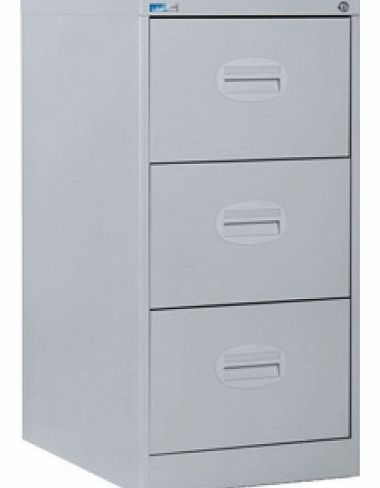 Silverline 3 Drawer Kontrax Filing Cabinet - Light Grey