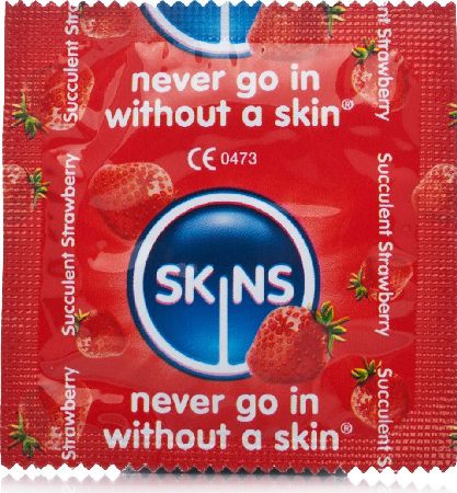 Skins, 2102[^]0105837 Succulent Strawberry Flavour Condoms - 50