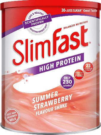 Slim Fast, 2102[^]0106211 Slimfast Powder Tin Strawberry 12 Servings