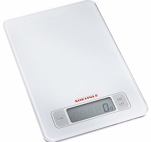 Soehnle Slim Design Digital Kitchen Scale, White