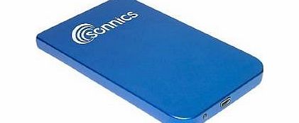 Sonnics 750GB USB 2.0 NTFS Portable External Hard Drive Storage - Blue