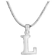 Sterling Silver L Initial Pendant