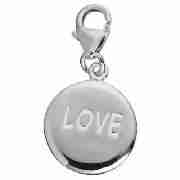 Sterling Silver Love Disc Charm