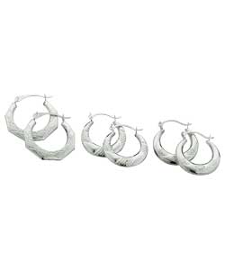 sterling Silver Value Pack Childrens Creoles