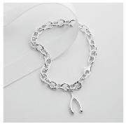 Sterling Silver Wishbone Charm Bracelet