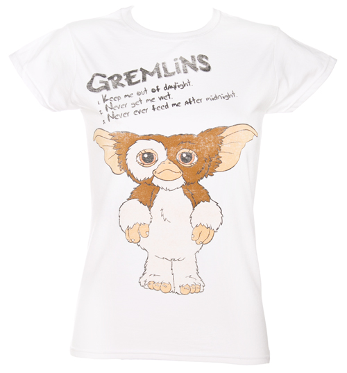 Sticks and Stones Ladies White Gremlins Rules T-Shirt from Sticks