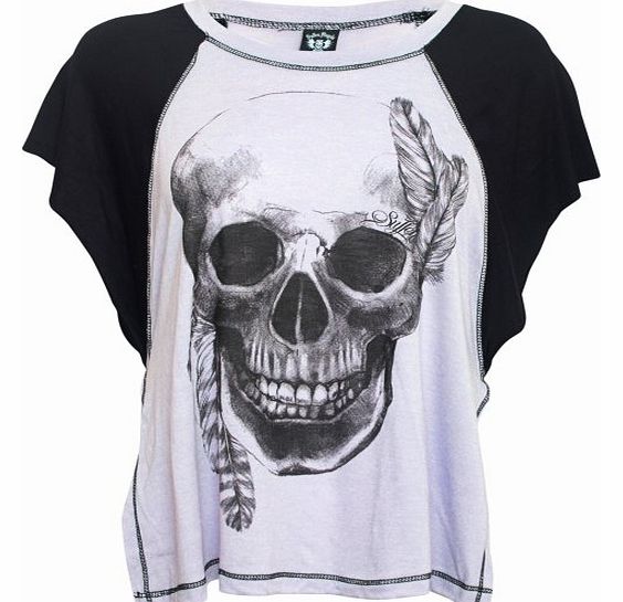 Sullen Clothing Feather Skull Butterfly T-Shirt