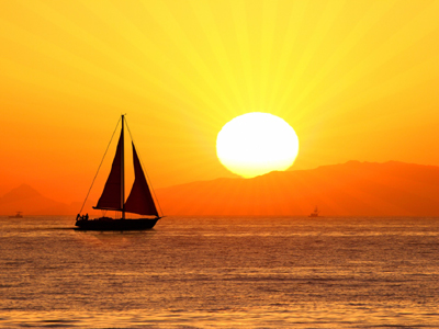 Sunset Sailing For Two