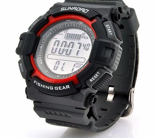 TechAffect Digital Fishing Barometer Watch - Altimeter, Thermometer with weather forcast - Fishermans Watch -The Ideal Wristwatch for a fishing or sports enthusiast