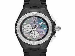 TechnoMarine 116 Diamond Chronograph Watch in Black