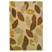 Leaves Wool & Viscose Rug, Green 120X170cm