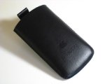 the-appleman NEW! Black leather sliding case for Apple iPhone 3G