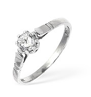 The Diamond Store.co.uk 18KW Solitaire Diamond Ring 0.45CT