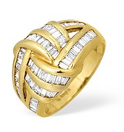 The Diamond Store.co.uk 18KY Baguette Diamond Channel Set Design Ring 1.10ct