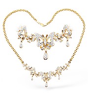 The Diamond Store.co.uk 18KY Diamond Butterfly Design Necklace 1.50ct 16Inches