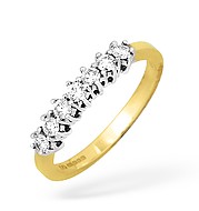 The Diamond Store.co.uk 18KY Seven Stone Claw Set Diamond Ring 0.50CT