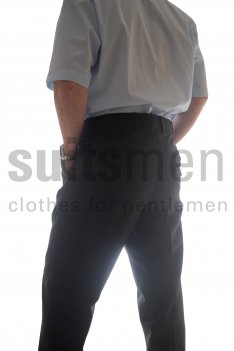 The Label Birdseye Plain Fronted Suit trousers