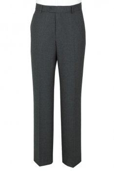 The Label Grey Plain Fronted Suit Trousers