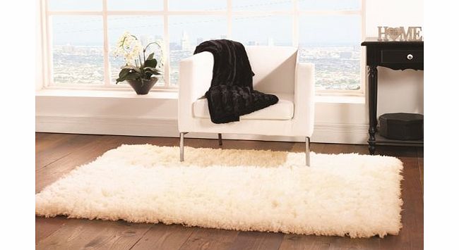 The Rug House Small-Large Affordable Quality Ivory Faux Sheepskin Style Rug 4 Sizes- Deluxe