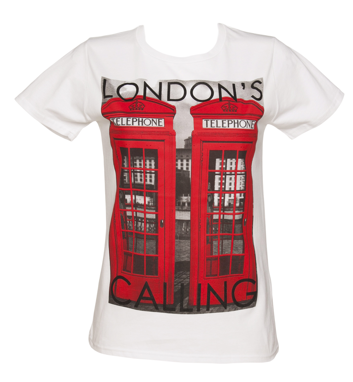 To The Black Ladies White Londons Calling Phone Boxes T-Shirt
