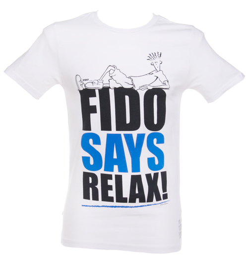 Too Late To Dye Young Mens Fido Dido Fido Says Relax T-Shirt from