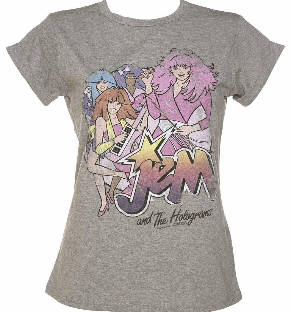 TruffleShuffle Ladies Jem And The Holograms Band Rolled Sleeve