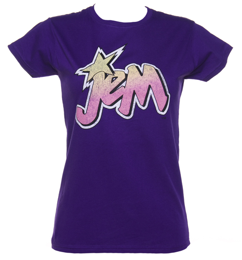 TruffleShuffle Ladies Jem and The Holograms Logo T-Shirt