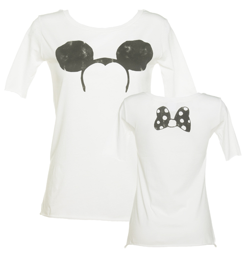 TruffleShuffle Ladies Mouse Ears And Bow Slouch Scoop Neck