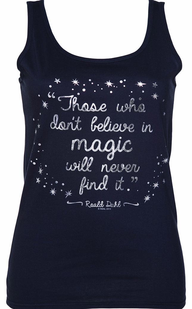 TruffleShuffle Ladies Roald Dahl Believe In Magic Foil Print Vest