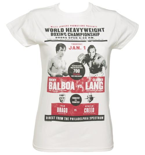 TruffleShuffle Ladies Rocky Balboa vs Clubber Lang T-Shirt