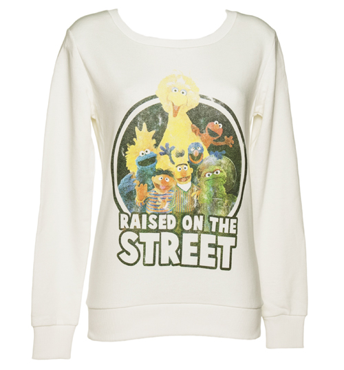 TruffleShuffle Ladies Sesame Street Raised On The Street Sweater