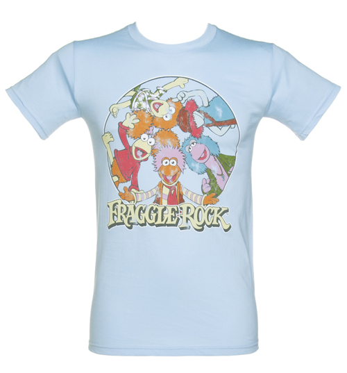 TruffleShuffle Mens Blue Fraggle Rock Characters T-Shirt