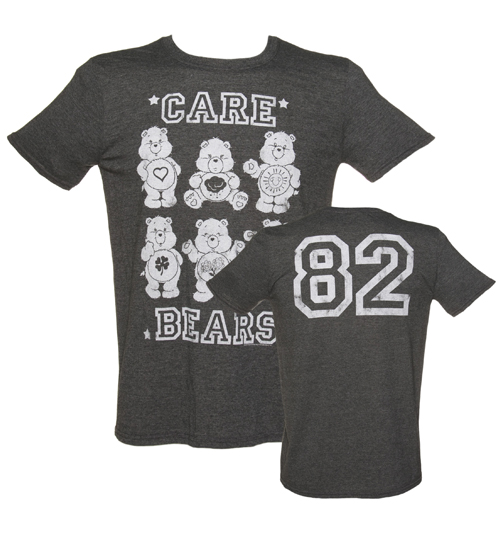 TruffleShuffle Mens Monochrome Care Bears 82 T-Shirt