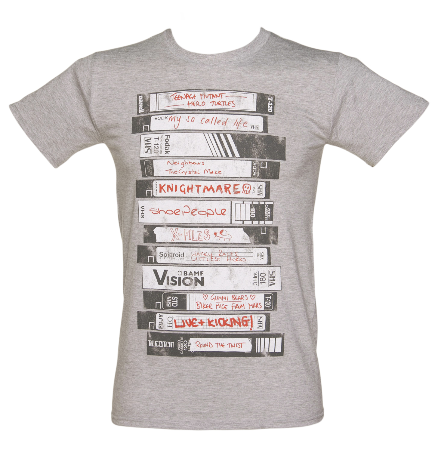TruffleShuffle Mens Old School Video Tapes Collection T-Shirt