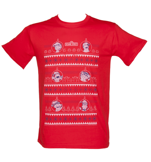 TruffleShuffle Mens Sesame Street Christmas Jumper T-Shirt