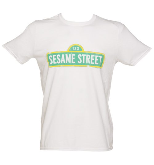 TruffleShuffle Mens Sesame Street Logo T-Shirt