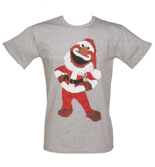 TruffleShuffle Mens Sesame Street Santa Elmo T-Shirt