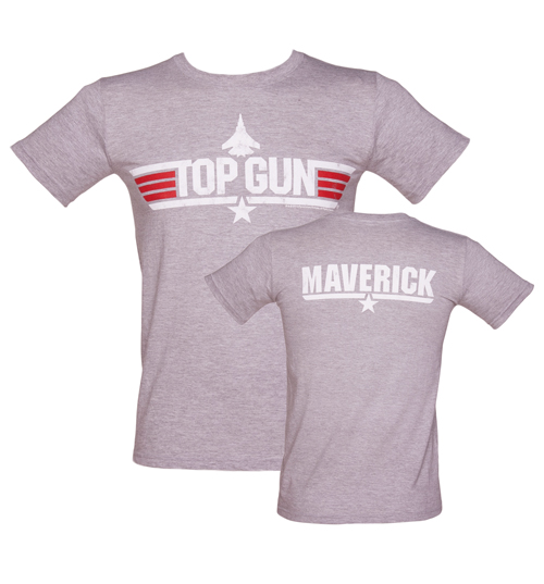 TruffleShuffle Mens Sport Grey Top Gun Maverick T-Shirt