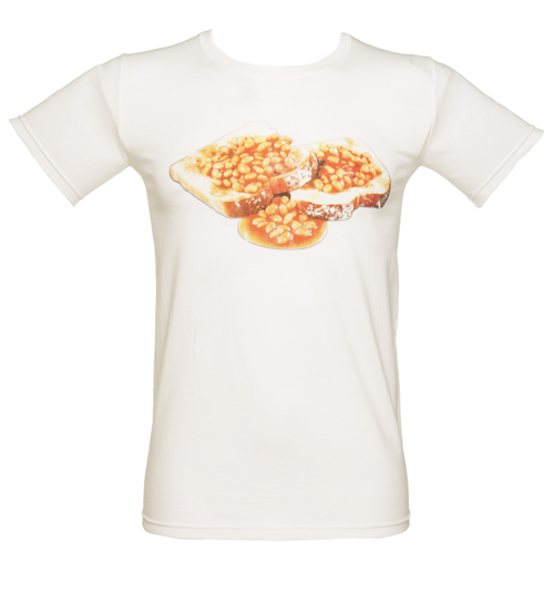 TruffleShuffle Mens White Beans On Toast T-Shirt