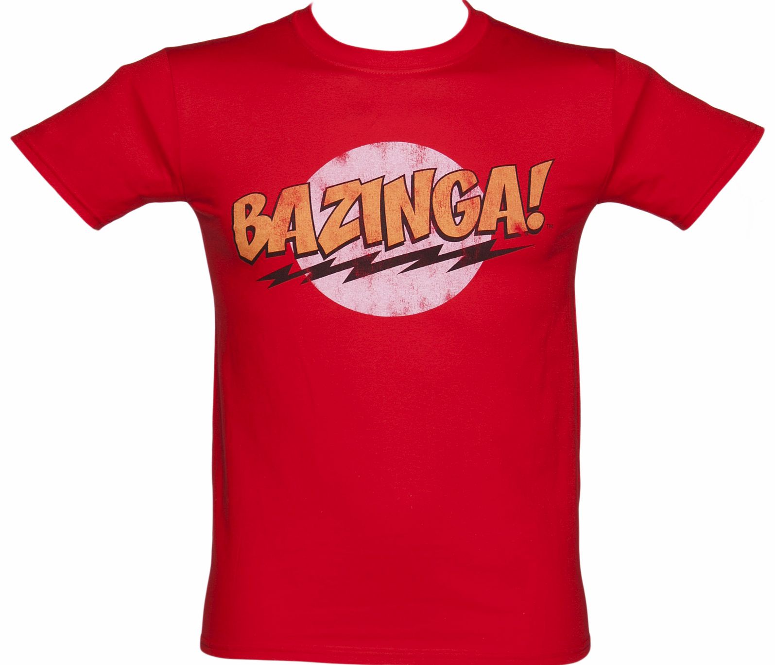 TruffleShuffle Red Mens Big Bang Theory Bazinga T-Shirt