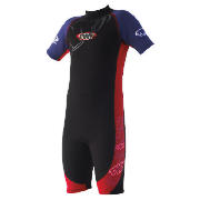 TWF Wetsuit Shortie Kids age 13/14 Red