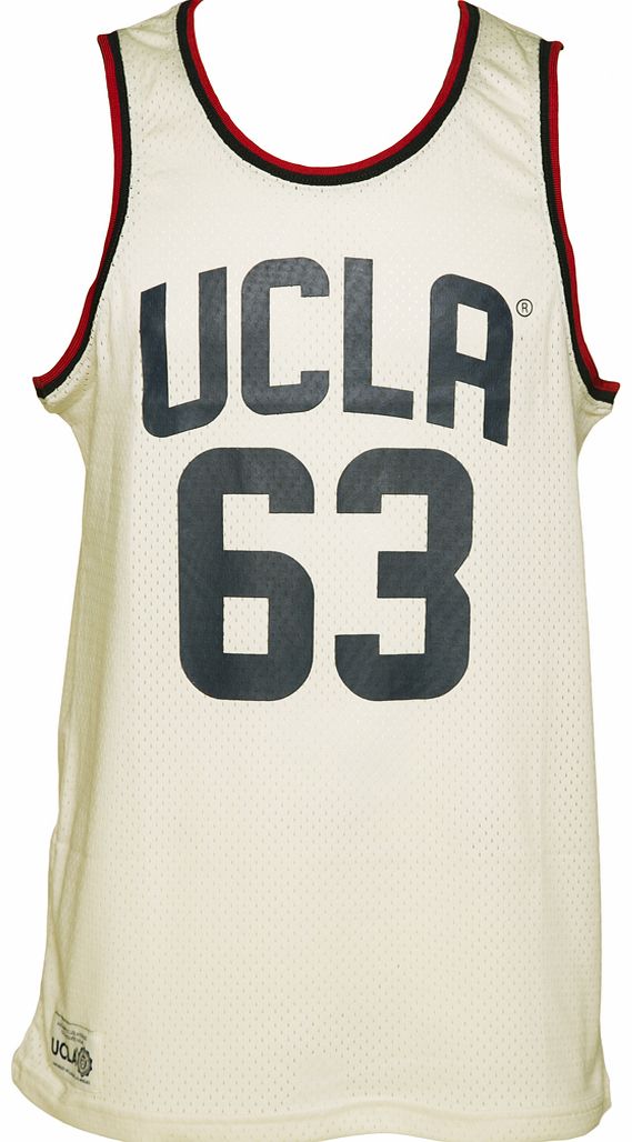 UCLA Clothing Mens Antique White Bucks Basketball Vest from