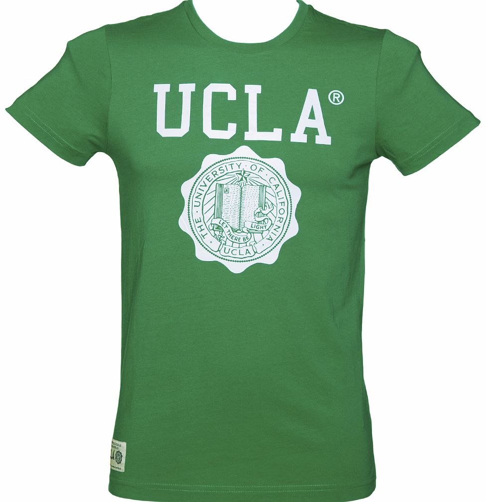 UCLA Clothing Mens Green Powell Crest T-Shirt from UCLA