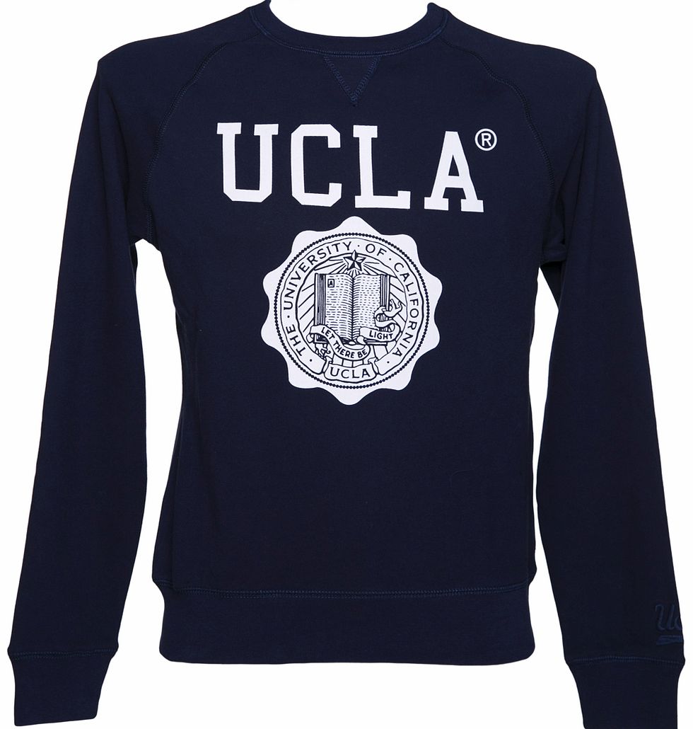 UCLA Clothing Mens Navy Lauther Crest Sweater from UCLA