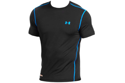 Under Armour Heat Gear Sonic S/S Fitted T-Shirt Black/Blue