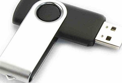 Unknown 128GB Black Swivel USB 2.0 Flash Drive Memory Stick