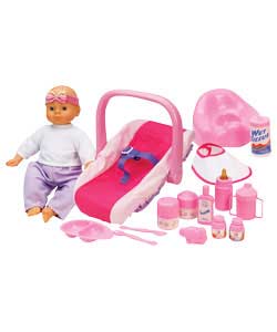 Car seat, potty and accessories for your doll. Doll not included. For ages 3 years and over.