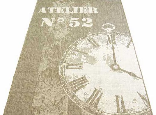 County Clock Rug - Natural - 80 x 150cm