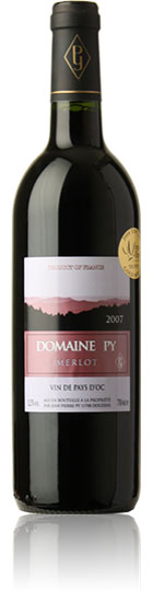 Domaine Py Merlot 2007 Vin de Pays dand#39;Oc (75cl)