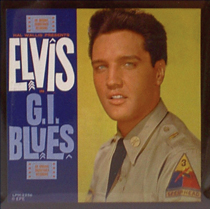 Unbranded LP Metal Magnet - Elvis (GI blues)